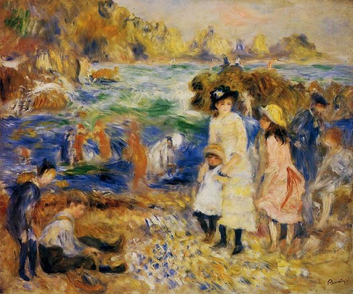 Pierre Auguste Renoir Enfants au bord de la mer a Guernsey oil painting image